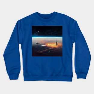 Interplanetary Spaceport Crewneck Sweatshirt